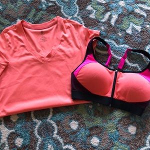 Top and sports bra bundle